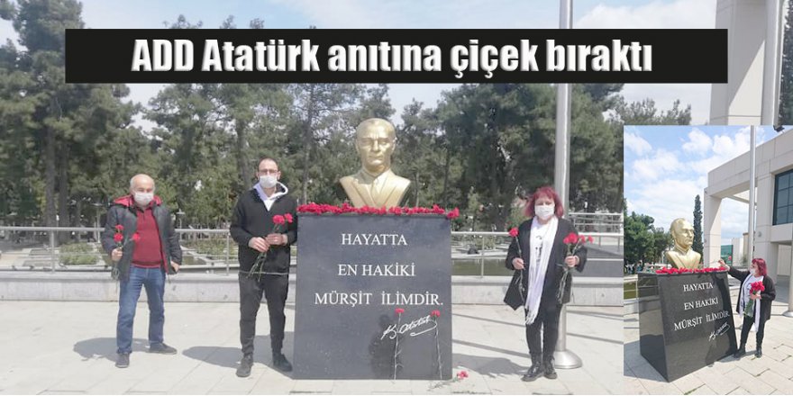 ADD Atatürk anıtına çiçek bıraktı