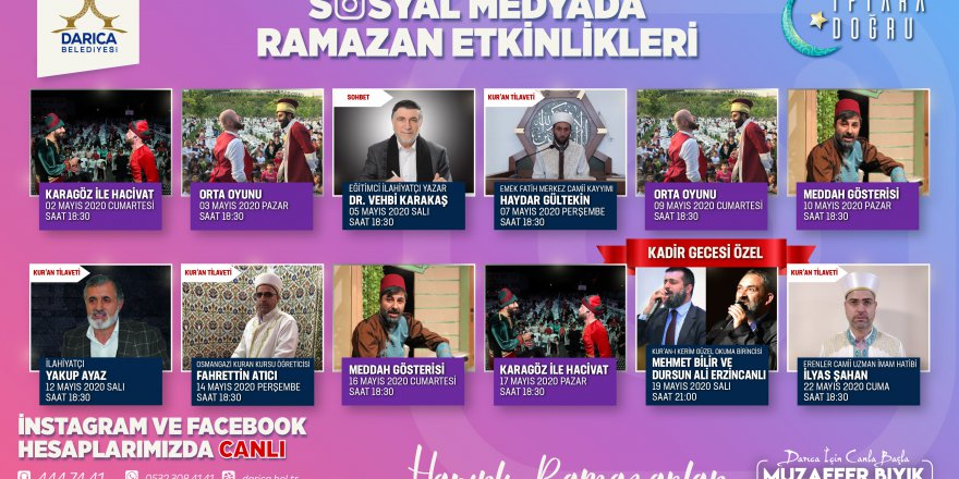 Sosyal medya üzerinden Ramazan  etkinlikleri