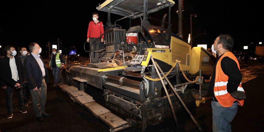 Gece yarısı çalışmaları denetledi