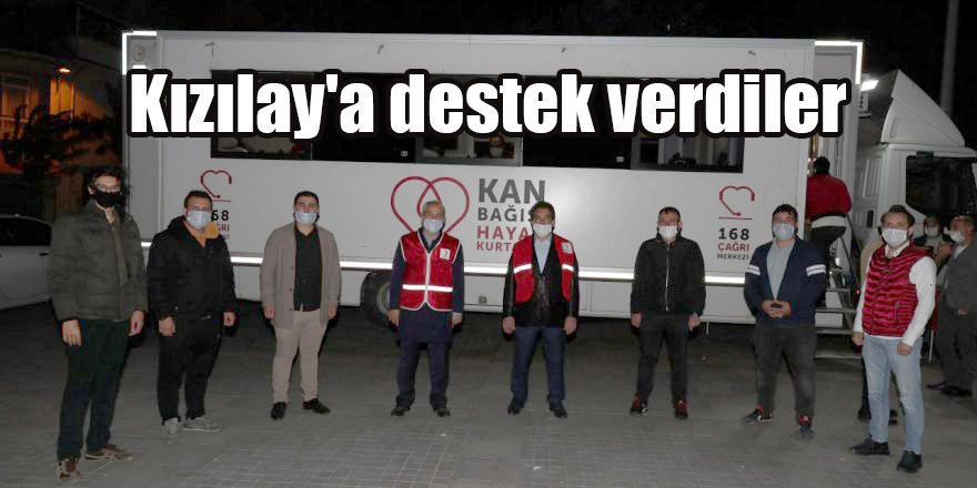 Kızılay'a destek verdiler