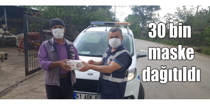 30 bin maske dağıtıldı