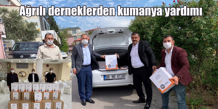 Ağrılı derneklerden kumanya yardımı