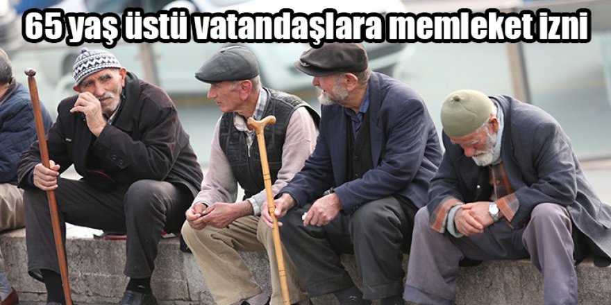 65 yaş üstü vatandaşlara memleket izni