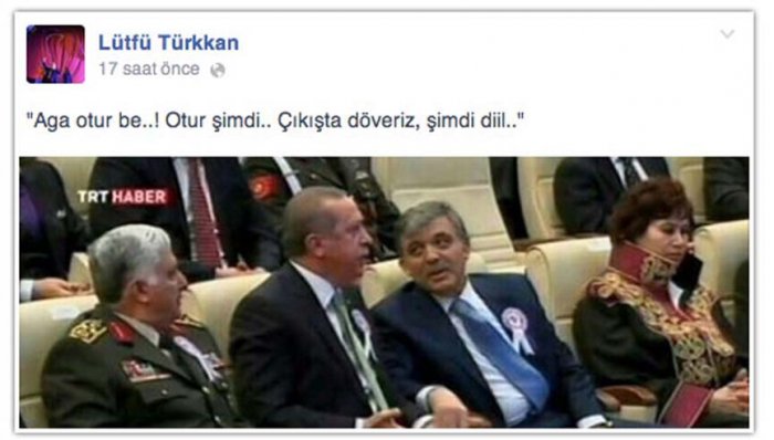 Türkkan, Erdoğan ile Gül’ü tiye aldı