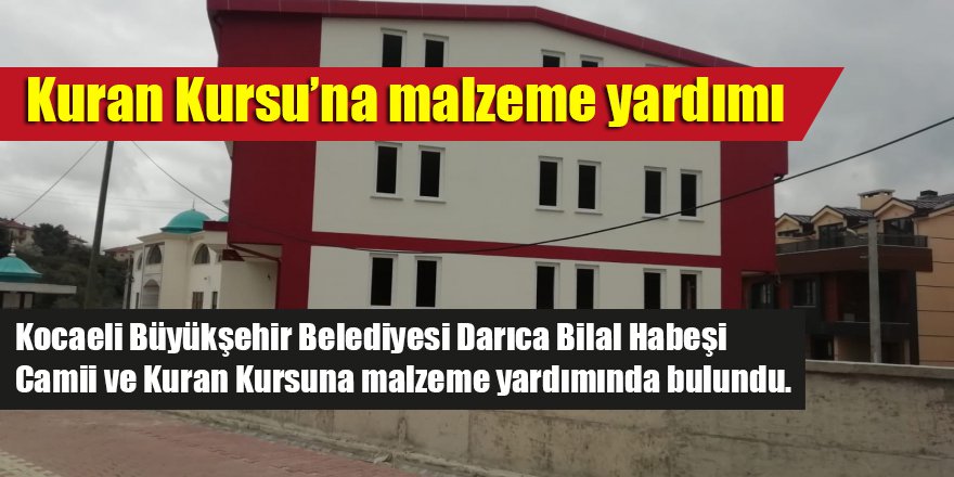 Kuran Kursu’na malzeme yardımı