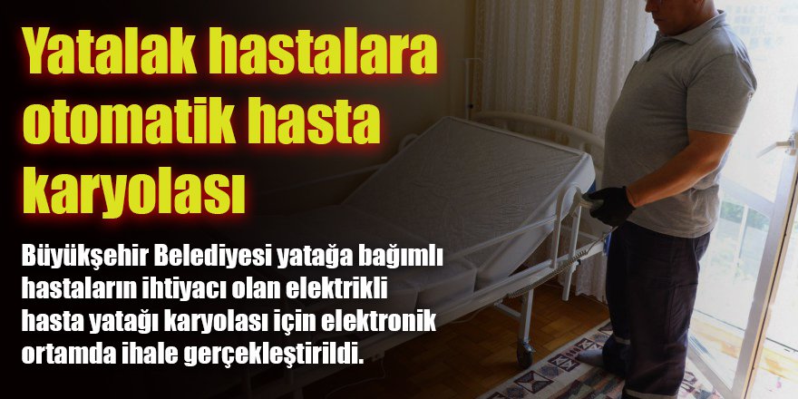 Yatalak hastalara otomatik hasta karyolası