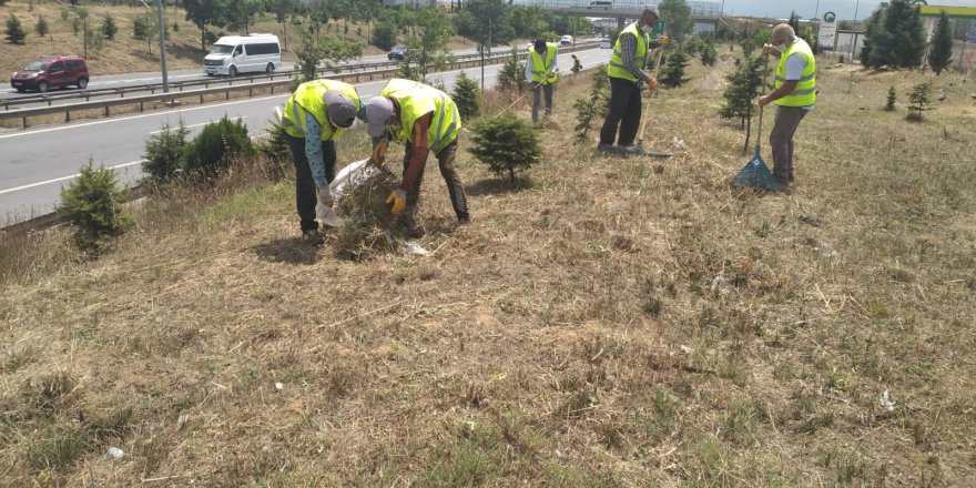 Gebze’de D-100 ve otoyol kenarlarında temizlik yapıldı