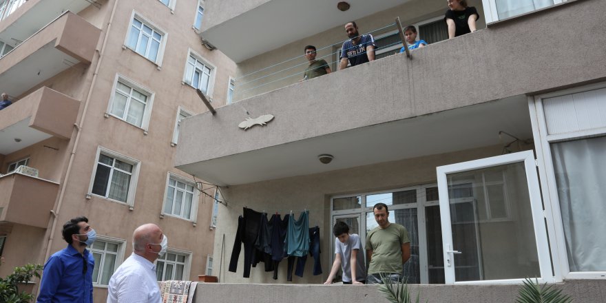 Bıyık, karantina altındaki sokağı ziyaret etti