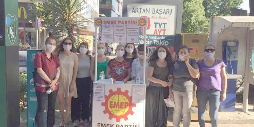 EMEP'li kadınlar "İstanbul Sözleşmesi Yaşatır" diyor