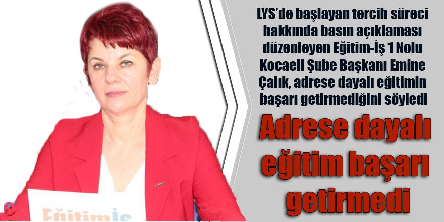 Adrese dayalı eğitim başarı getirmedi