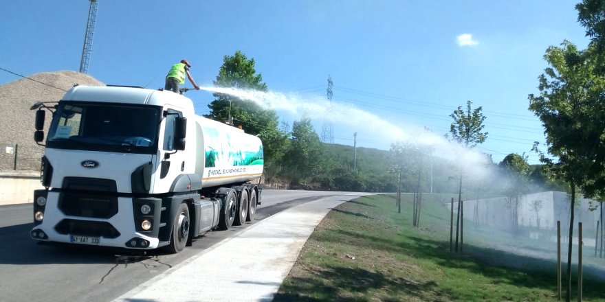 Kocaeli’de ağaçlar susuz kalmıyor