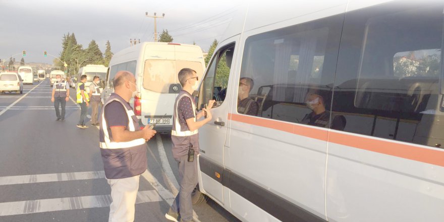 14 araç geçici olarak  trafikten men edildi