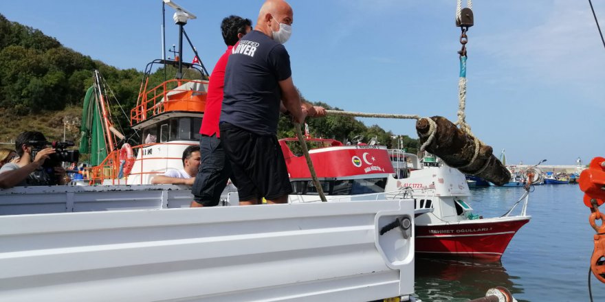 Denizden tarihi top çıkarıldı