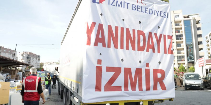 İzmit halkının yardımları İzmir’e ulaştı