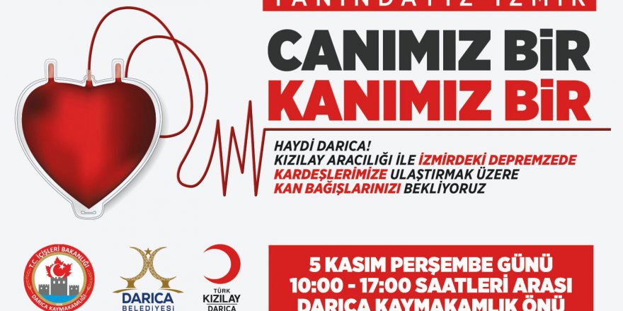 Darıca’dan İzmir için kan bağışı kampanyası