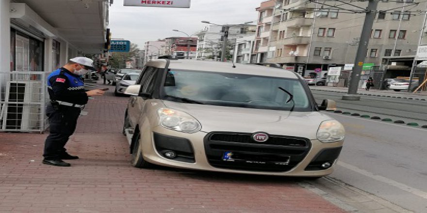 Kaldırım parklarına ceza