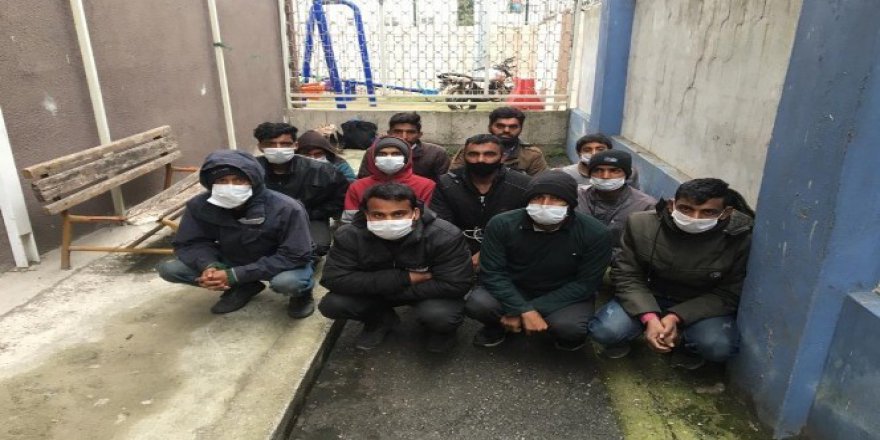 12 düzensiz göçmen yakalandı