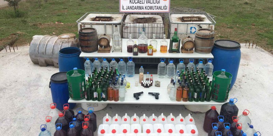 Gebze’de kaçak içki operasyonu