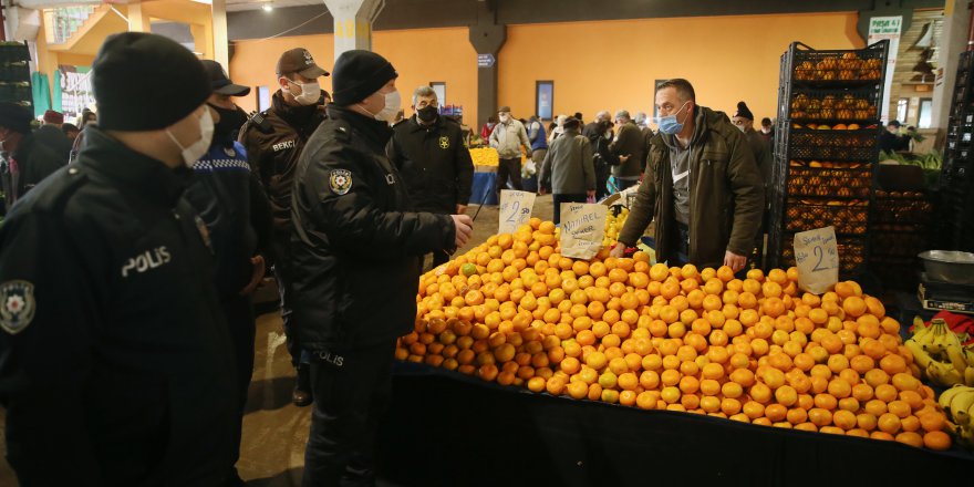 Pazar yerlerinde "Kovid-19" denetimleri sıkılaştırıldı
