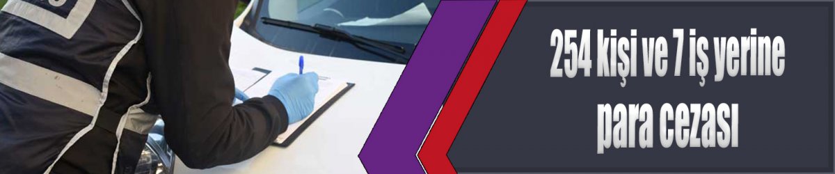 254 kişi ve 7 iş yerine para cezası