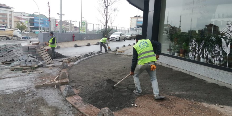 Fen işleri ekiplerinin hafta sonu mesaisi