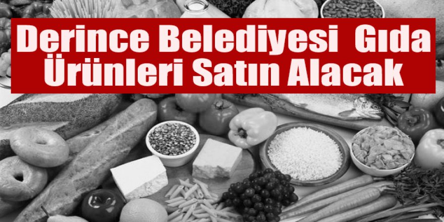 Derince Belediyesi  Gıda Ürünleri Satın Alacak