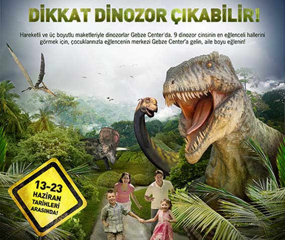 Çocukları 3 boyutlu dinozorlar karşılayacak