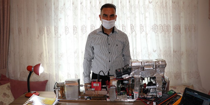 Evinde elektrik motoru üretti