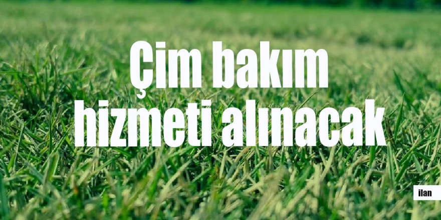Çim bakım hizmeti alınacak
