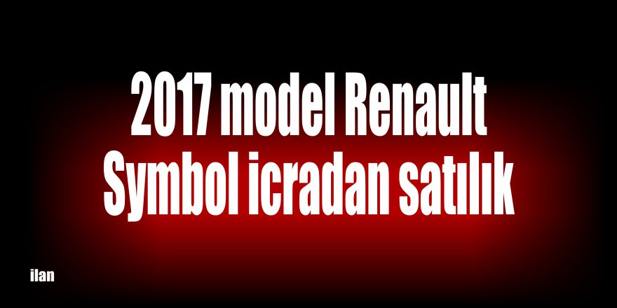 2017 model Renault  Symbol icradan satılık