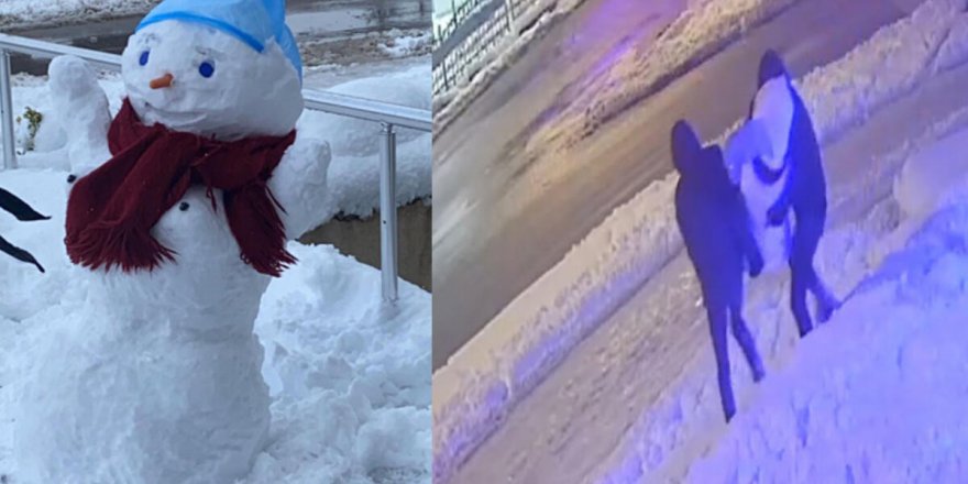 Kardan adamı çaldılar!