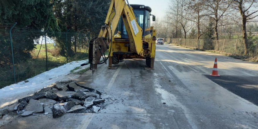 Bozulan, aşınan yollara müdahale
