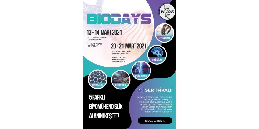 GTÜ Biyomühendislik Topluluğu BIO(DAY)S Etkinliği Düzenliyor