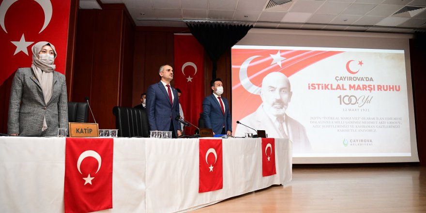 Çayırova Belediyesi’nden  Gündem İstiklal Marşı oldu