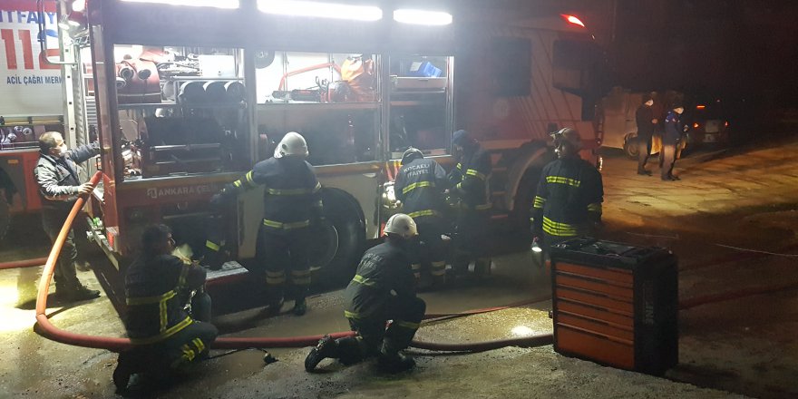 Oto tamir atölyesinde yangın