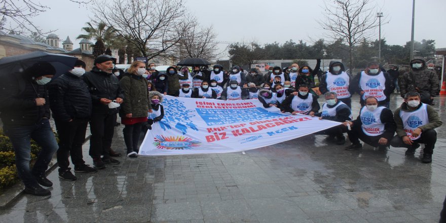 KESK'in antiKHK Ankara Yürüyüşü Gebze'den geçti