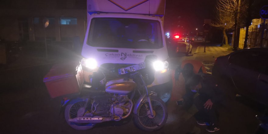 Motosiklet sürücüsü yaralandı