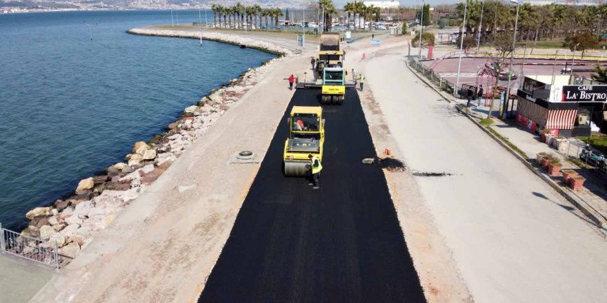 Sahil Caddesi’ne asfalt serimi