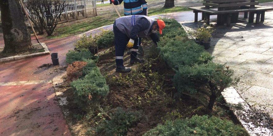 Gebze’deki parklar  bahara hazırlanıyor