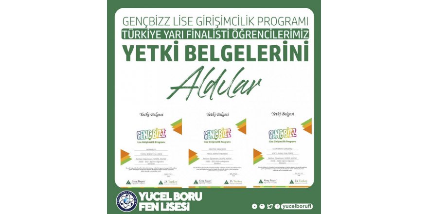 Yücel Boru Fen Lisesi öğrencilerinin başarısı