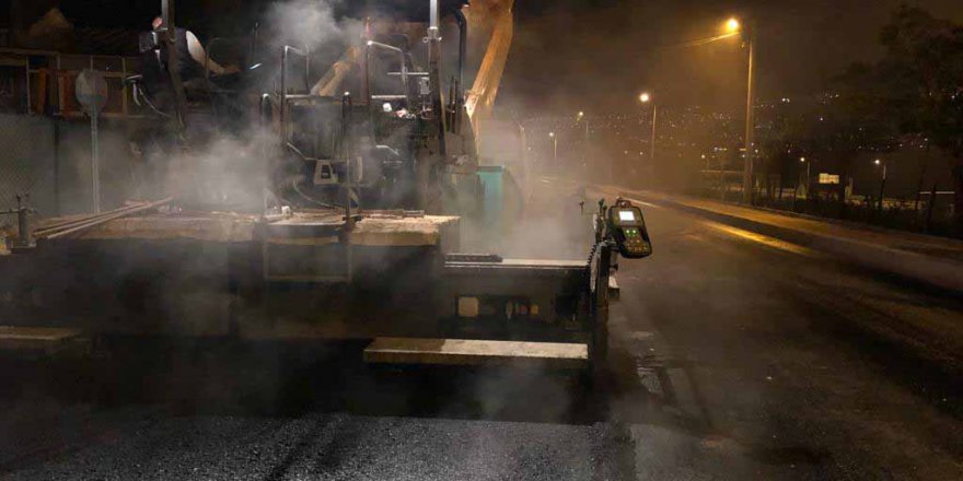 Ekipler gece çalışıyor, trafik aksatılmıyor