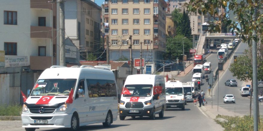 Gebzeli servisçiler  İsrail'i protesto etti