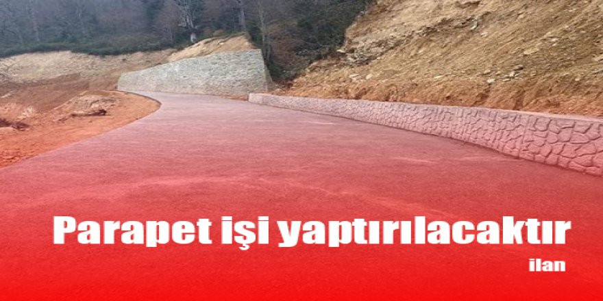 Parapet işi yaptırılacaktır