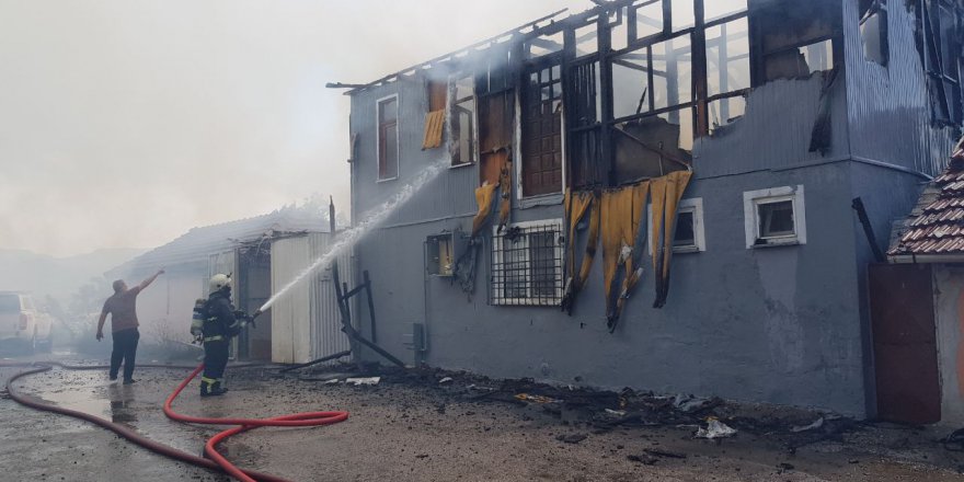 Evde yangın çıktı