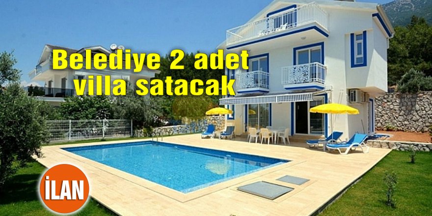 Belediye 2 adet villa satacak