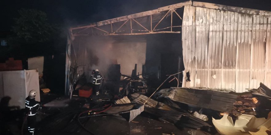 Kereste fabrikasında yangın