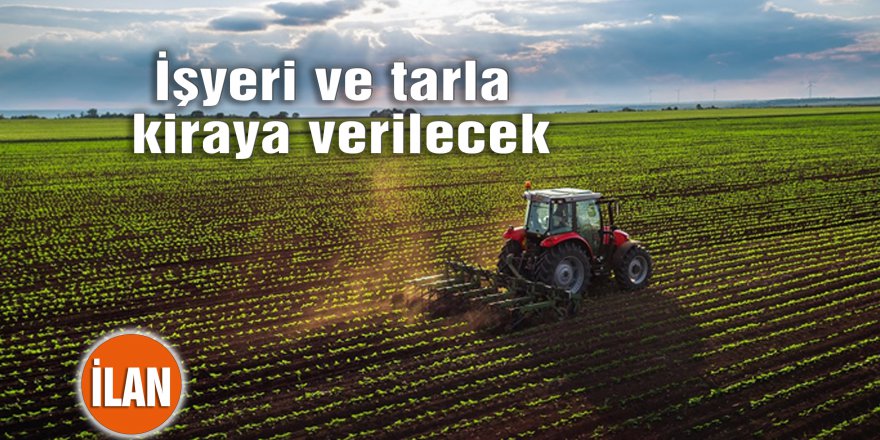 İşyeri ve tarla kiraya verilecek