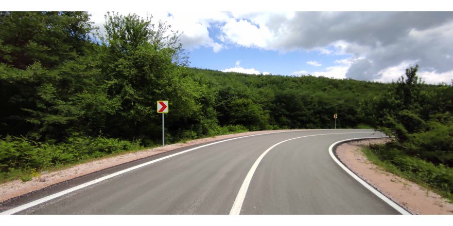 Körfez radar yolunda yol çizgileri çizildi