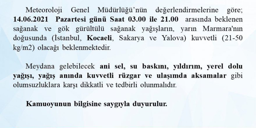 Şiddetli yağmur kapıda, önleminizi alın