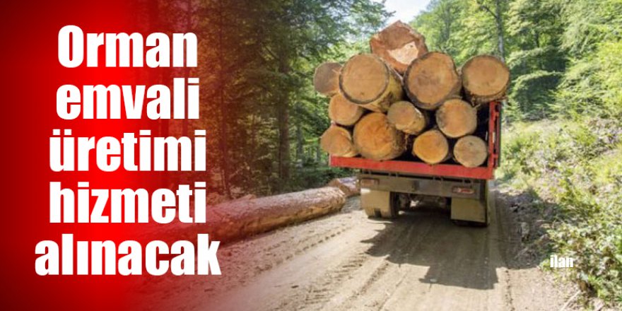 Orman emvali üretimi hizmeti alınacak
